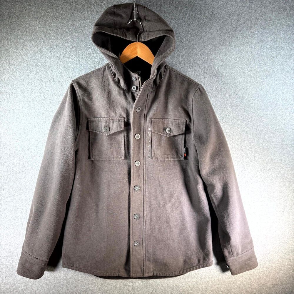 Vans Off The Wall Drill‎ Chore Coat Jacket Men's Small Gray Hooded Joel Tudor